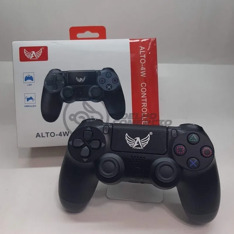 Controle para Videogame Smart Tech ALTO-4W Compatível com Playstation 4 Bluetooth sem Fio Preto - OUTRAS - Games