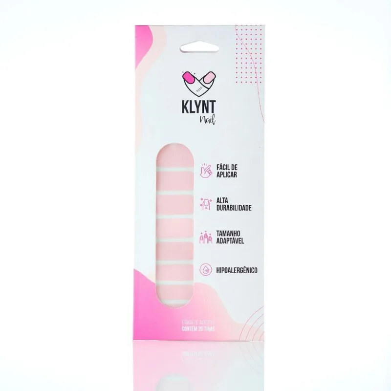 Esmalte Adesivo Rosé Com 20 Adesivos Klynt Nail Original