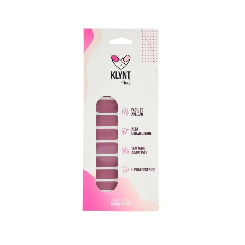 Esmalte Adesivo Plum Com 20 Adesivos Klynt Nail Original