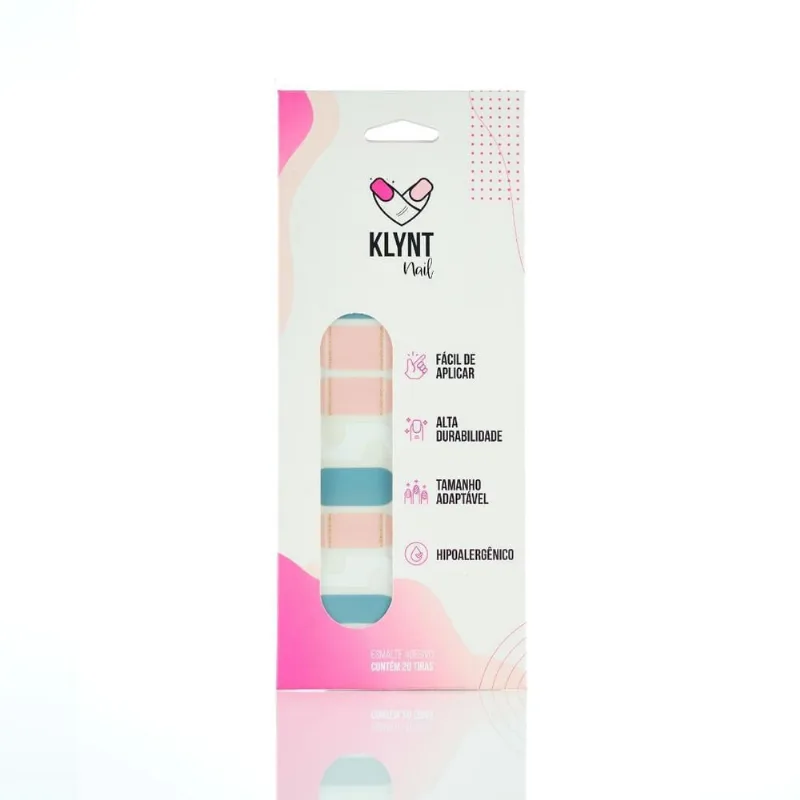 Esmalte Adesivo Miami Com 20 Adesivos Klynt Nail Original