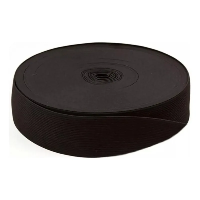 5x Elástico Costura 40mm X 25 Metros Preto Confecções Geral