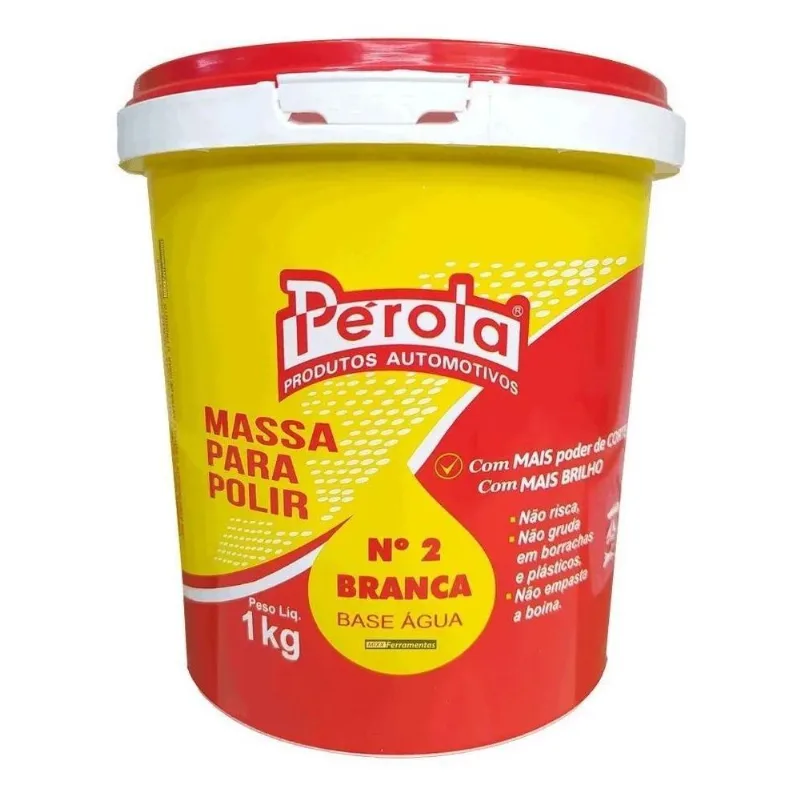 5x Massa Para Polimento N2 Pérola Detalhamento Base Água