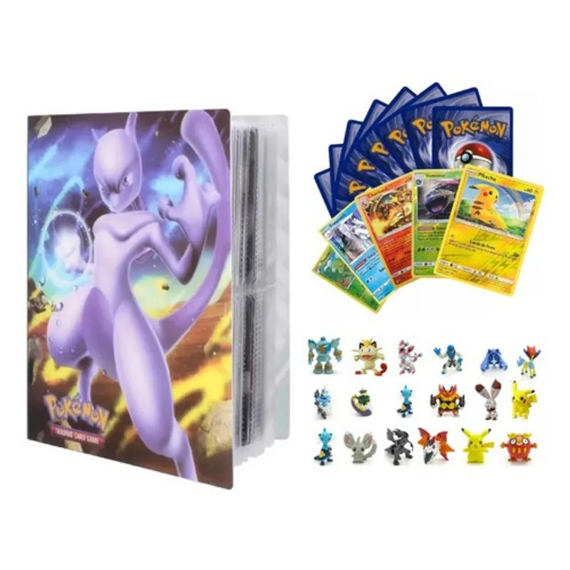 Album Pokémon Mewtwo p/ 240 Cards + 25 Cartas + Brinde