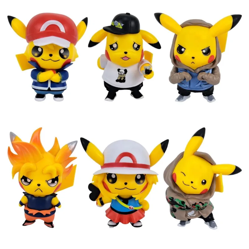 Kit Bonecos Action Figure Pikachu Pokémon Fantasiado