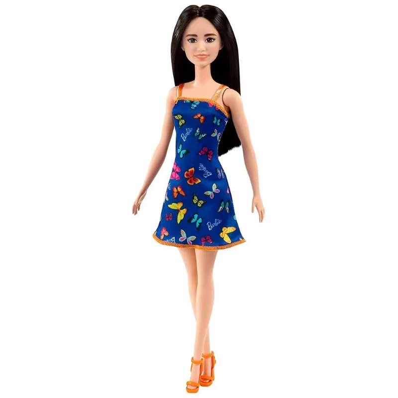 Boneca Articulada - Barbie Fashion - Borboletas - Vestido Azul - Mattel