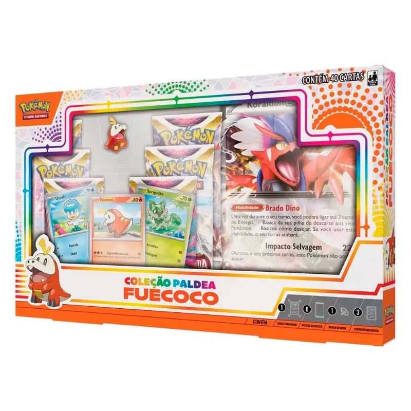 Box de Cartas - Pokémon ei - Paldea - Fuecoco - Copag