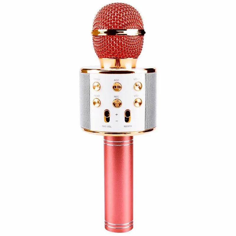 Microfone Bluetooth Infantil Divertido Ws858 Rose Mundo Encantado