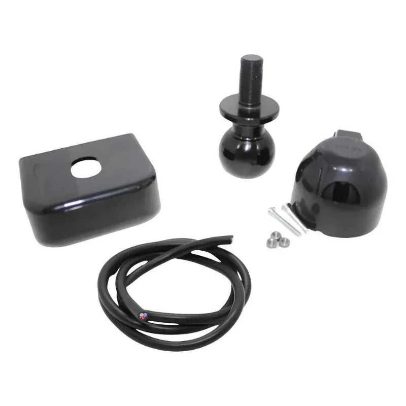 10x Kit Preto Engate Esfera 50mm, Capa 90mm Tomada Abs 6 P