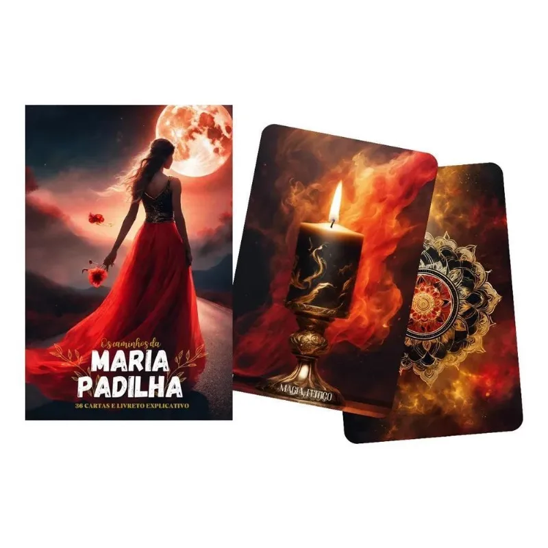 10x Baralho Tarô Oráculo Maria Padilha Plastificado