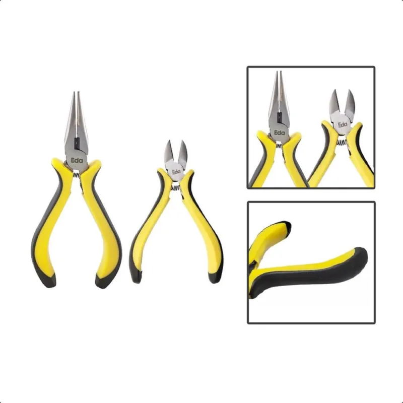 Conjunto Alicates Bijuterias Corte Diagonal E Bico Meia Cana - Não Disponível - Utilidades Domesticas
