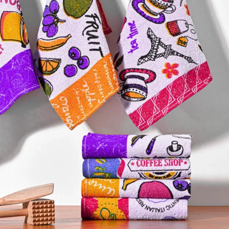 Kit 05 Toalha De Cozinha Atoalhada, Alta Absorção Laune Haus