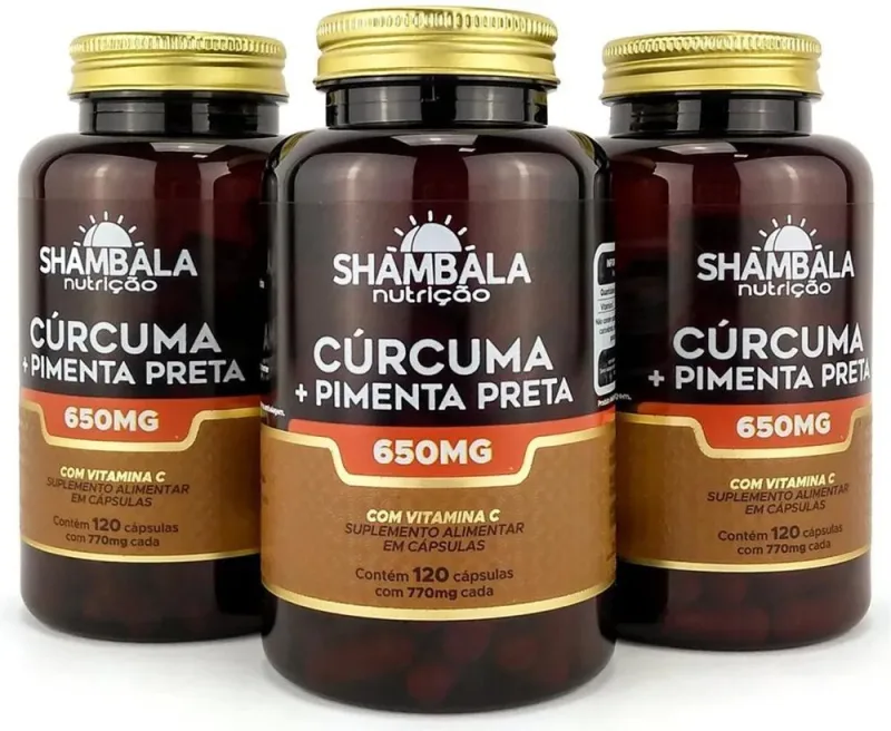 Açafrão Da Terra Com Pimenta Preta - 360 Cápsulas Shambala - Não Informado - Mercearia