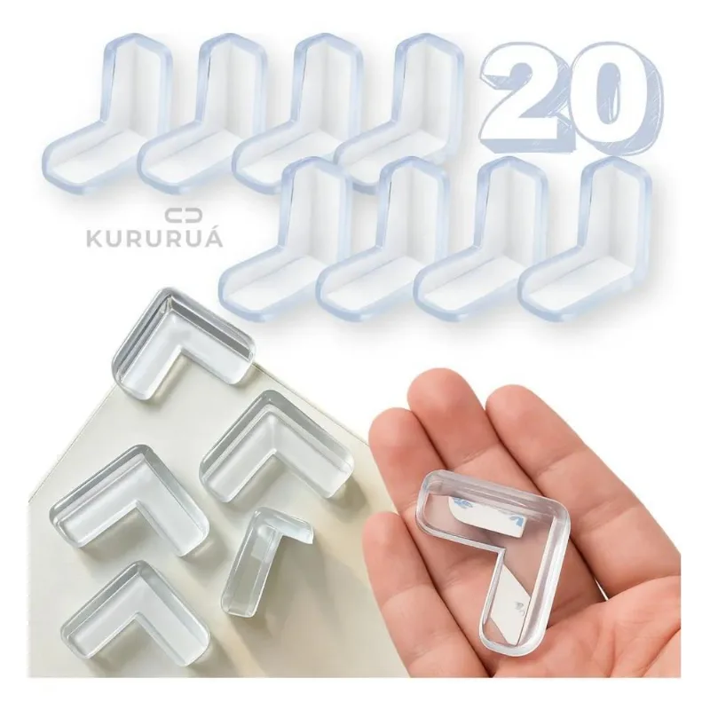 10x Kit 20 Protetores Quina De Mesa Cantoneira Triangulo Se