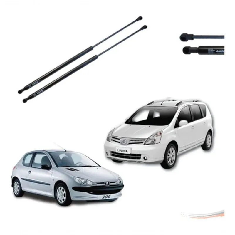 Amortecedor de Tampa de porta-malas Traseiro F103 Nissan Livina 09 a 14 Preto Par Amortex