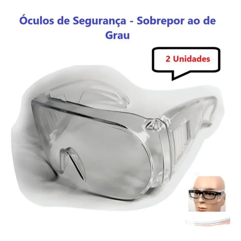 Óculos de Segurança Ferreira Mold Medical Cristal para Proteção dos Olhos com Lente Incolor - OUTRAS - Comércio E Indústria