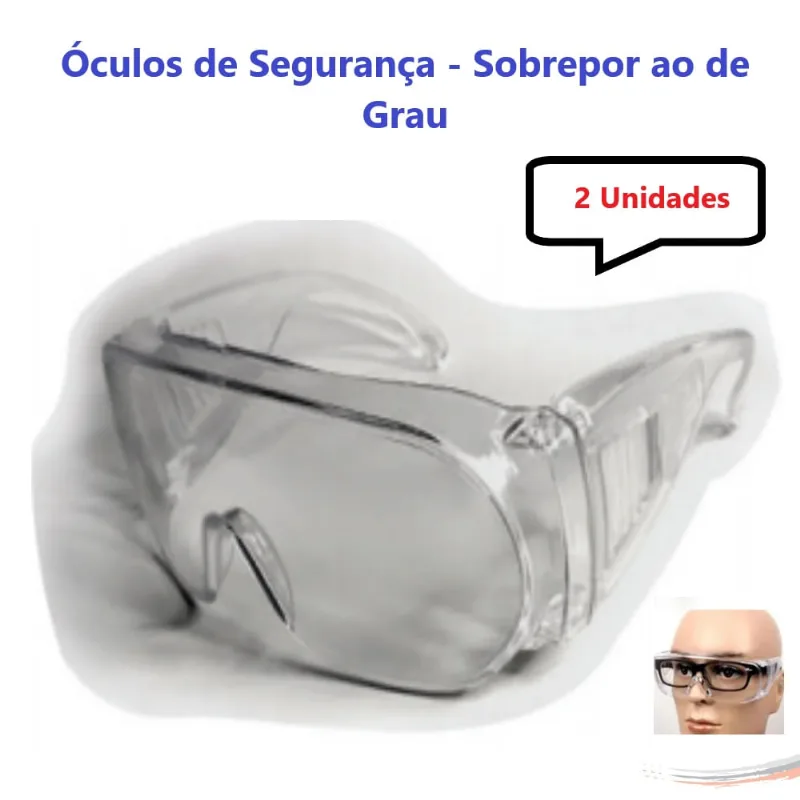 Kit 2 Óculos Proteçao Sobrepor Uso Hospitalar Saúde c/ ca