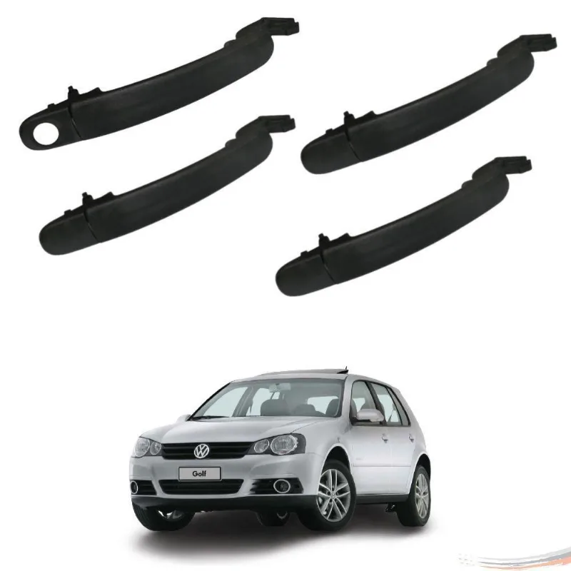 Kit 4 Maçanetas Pretas 4 Portas Golf Bora Jetta 99 A 13 - Un - 4