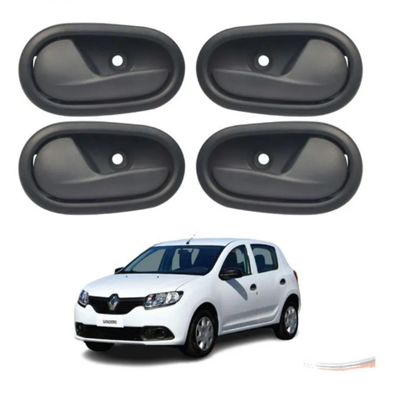 Kit 4 Maçanetas Interna Puxador Porta Sandero Logan Apos 14 - Un / 4 [f103]