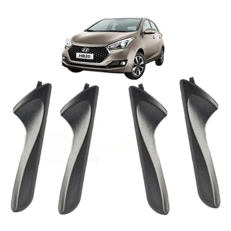 Kit 4 Maçanetas Interna Cinza Puxador Hb20 Hb20s 12 A 19 - Un / 4 [f103]