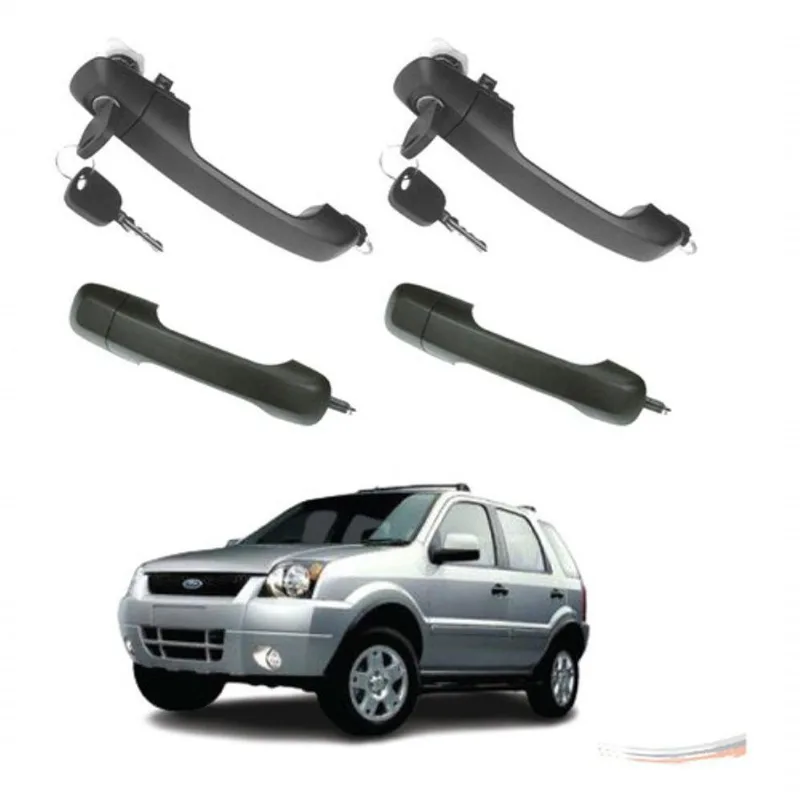 Kit 4 Maçanetas Extr Completo C/ Chave Ecosport G1 02 A 12 - Un / 4 [f103]