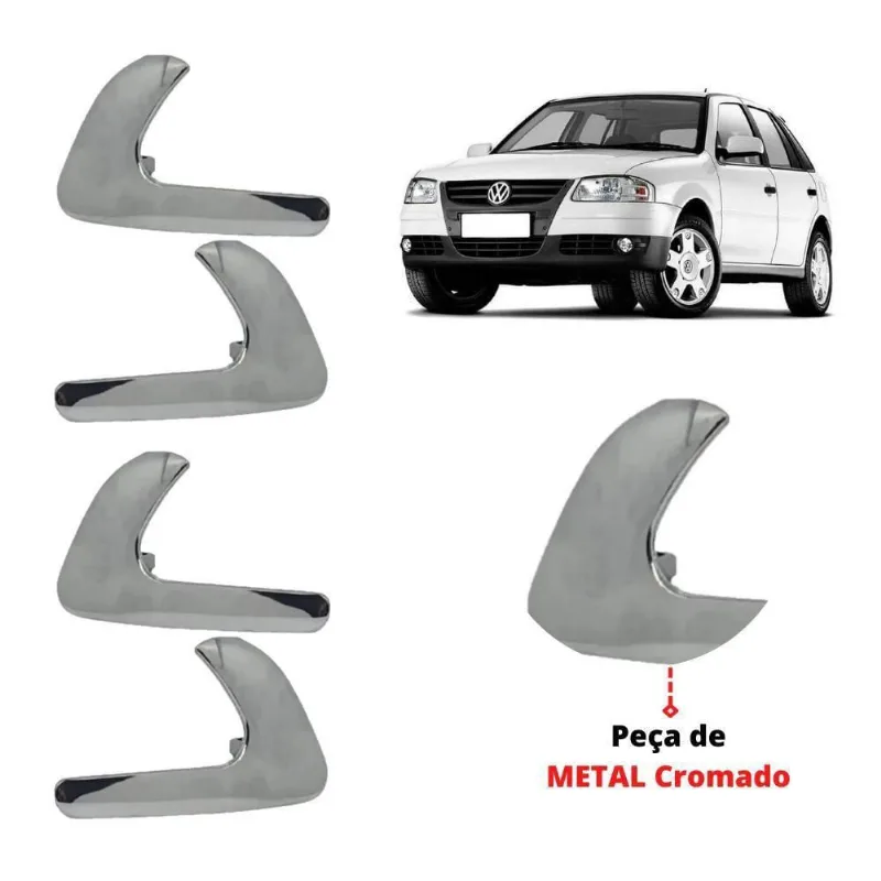 Kit 4 Portas Maçaneta Interna Parati Gol Saveiro Cromada - Un - 4 f103