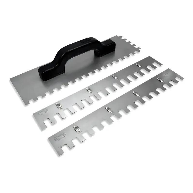 Desempenadeira Aço Dentada 3x1 (36cm) Dentes De 12mm E 10