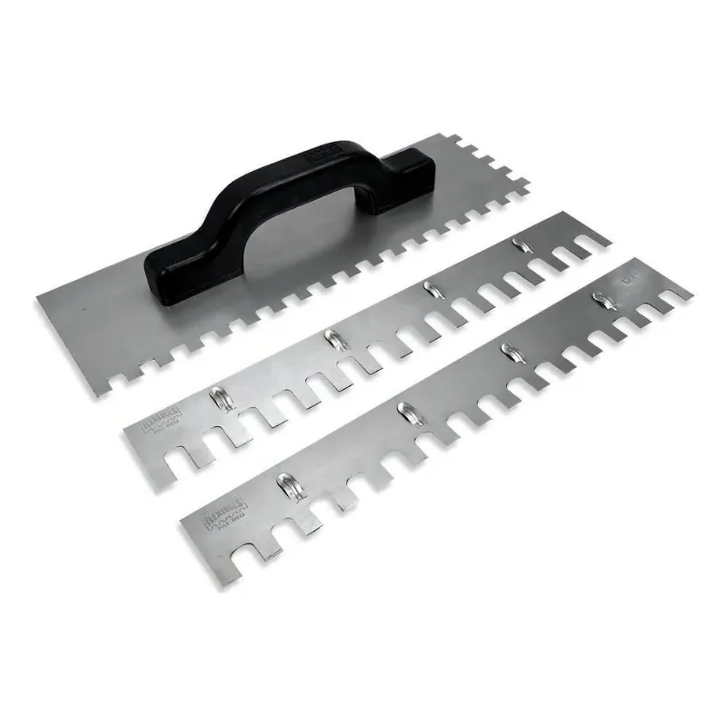 Desempenadeira Aço Dentada 3x1 (36cm) Dentes De 12mm E 10