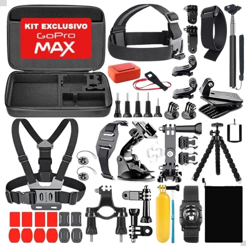 Kit Camera Gopro Hero Max 4K Com 65 Acessórios Exclusivo