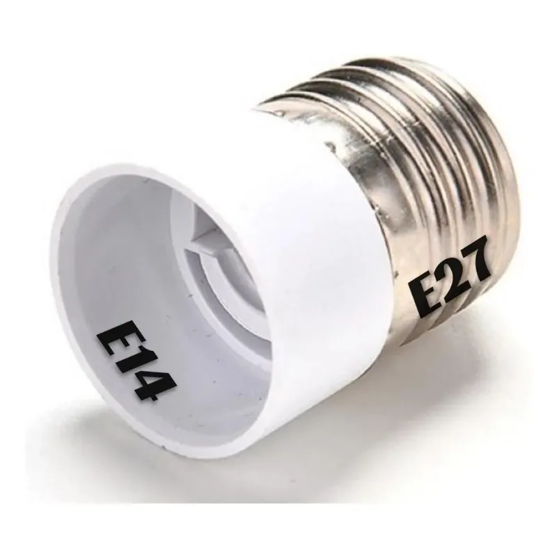 10x Adaptador Soquete Bocal E27 Para E14