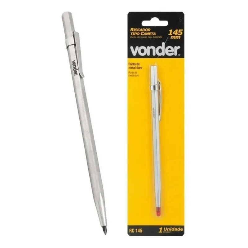 2x Riscador Tipo Caneta Ponta Metal Duro Videa 145mm Vonder