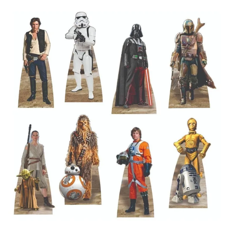 Star Wars Kit 8 Enfeites De Decoração Festa Totens Displays