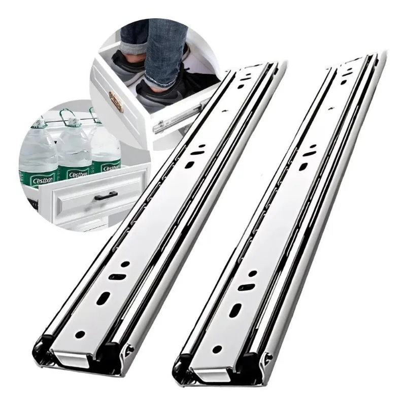 5x Trilho Para Gaveta 25cm Par Corrediça Telescópica Light 2