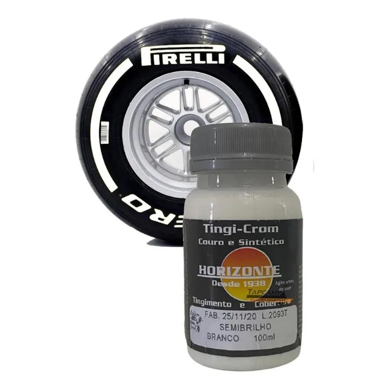 5x Tinta Branca Pinta Faixa E Letra De Pneu Carro Moto 100ml