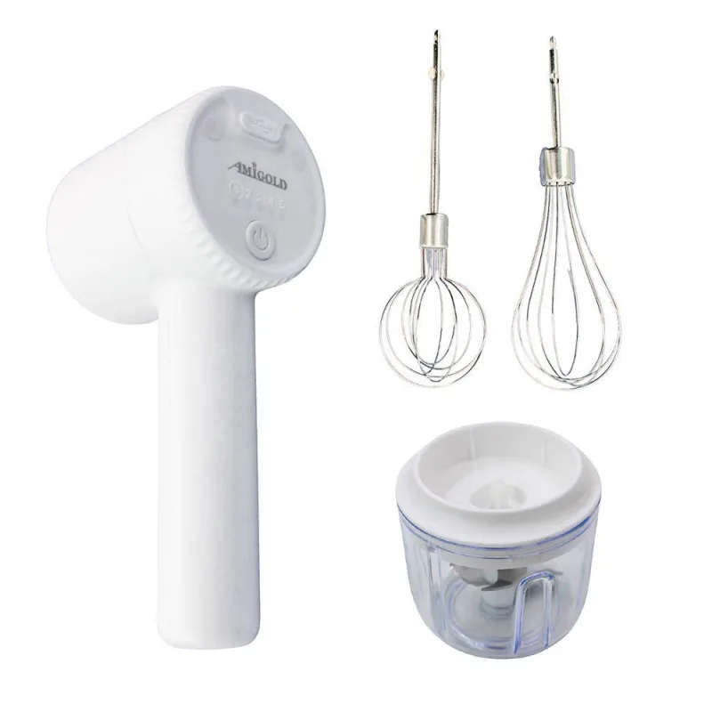 Batedeira E Triturador Eletrico Processador Usb Recarregavel Branco - OUTRAS - Eletroportáteis