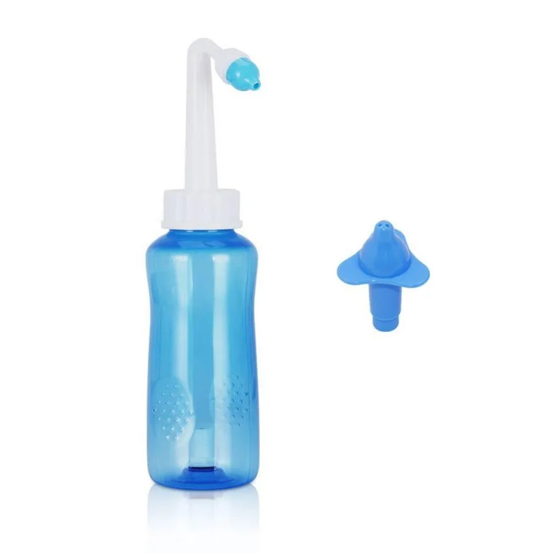 Lavador Higienizador Ducha Nasal Lavagem Sinusite 300ml Azul