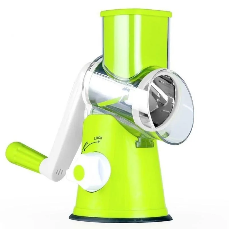 Cortador E Fatiador De Legumes 3 Em 1 Com Lâminas De Aço Inox – Ralador Multifuncional De Cozinha. Azul - OUTRAS