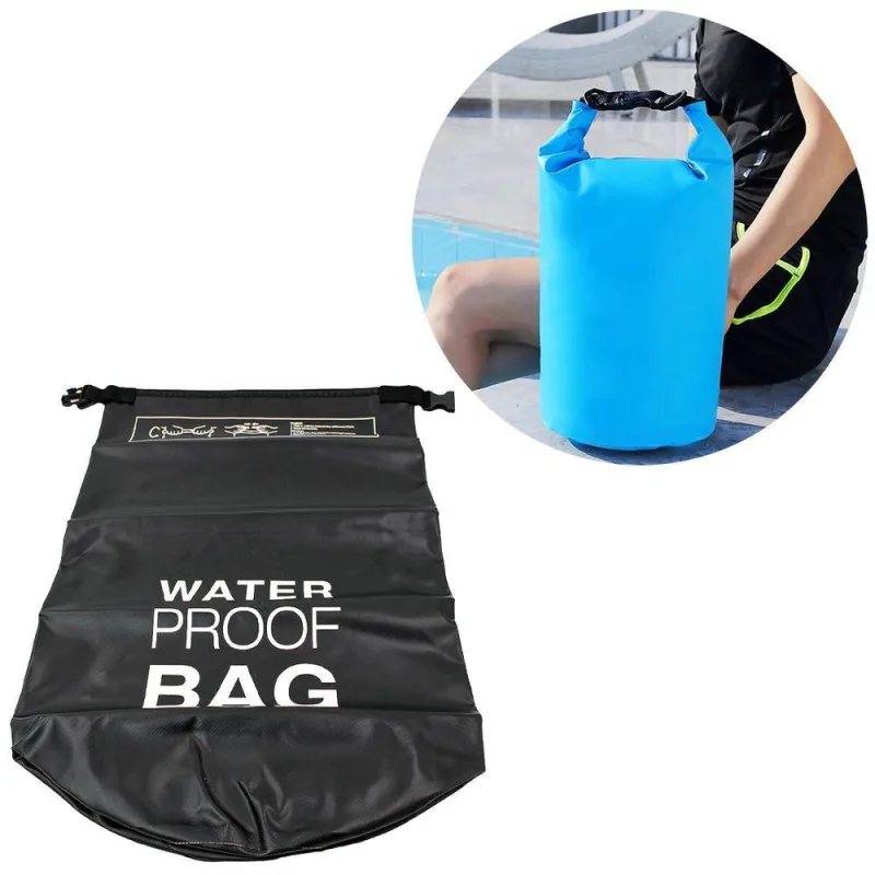 Bolsa Mochila Impermeavel Saco Estanque 5 Litros Camping Bag Preto - OUTRAS - Esporte E Lazer