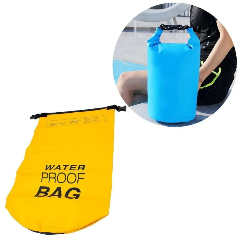 Bolsa Mochila Impermeavel Saco Estanque 20 Litros Camping Bag Amarelo - Shopmix