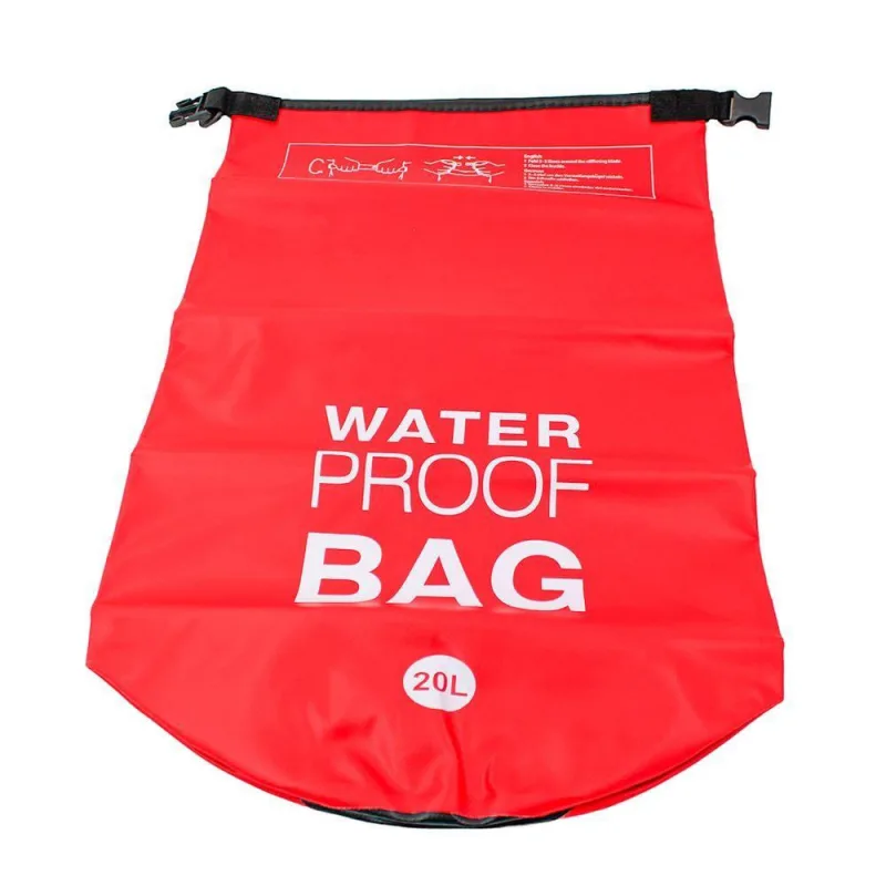 Bolsa Mochila Impermeavel Saco Estanque 20 Litros Camping Bag Vermelho - Shopmix