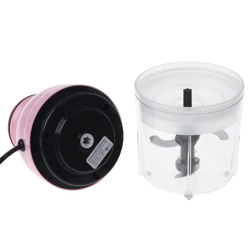 Mini Liquidificador Triturador Elétrico Rosa 600Ml