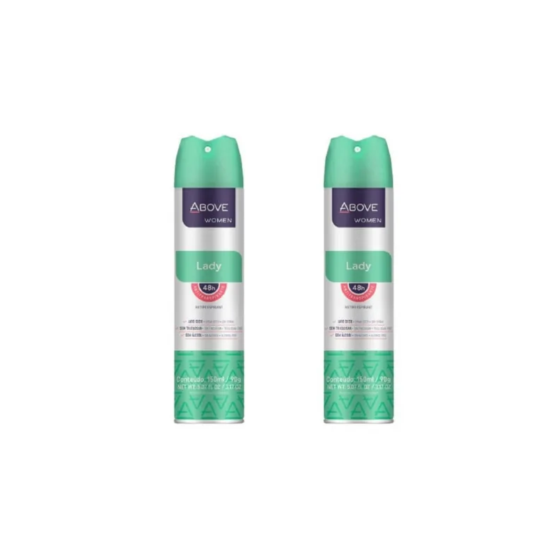 Desodorante Above Aerosol Feminino Lady Kit C/2 Unidades