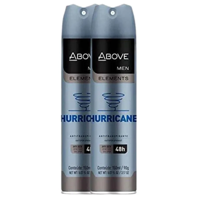 Desodorante Above Aerosol Men Hurricane Kit C/2 Unid