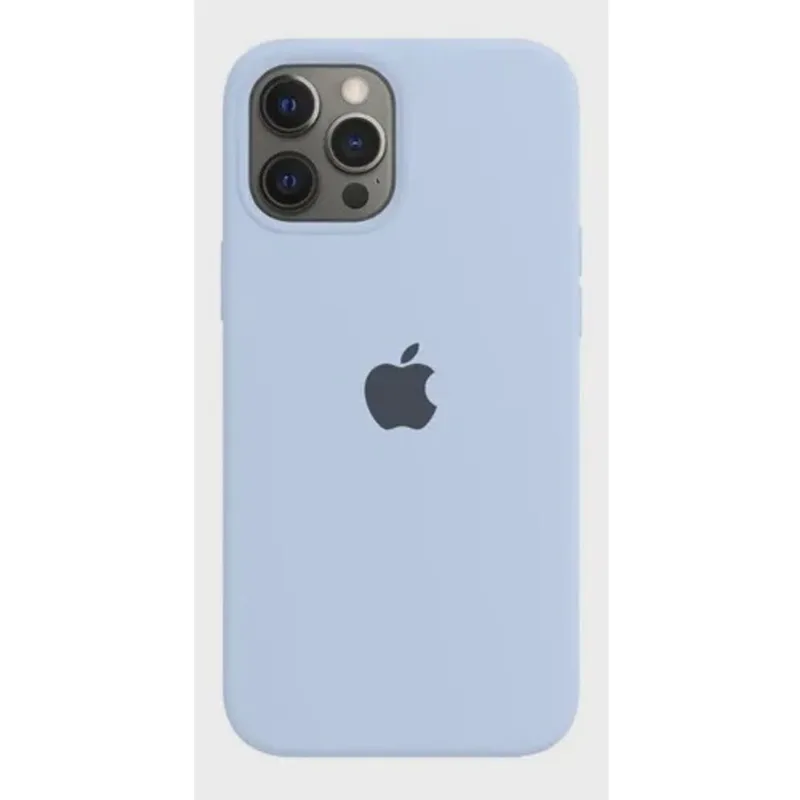 Capa Case Silicone Iphone 12 12 Pro Azul Bebe