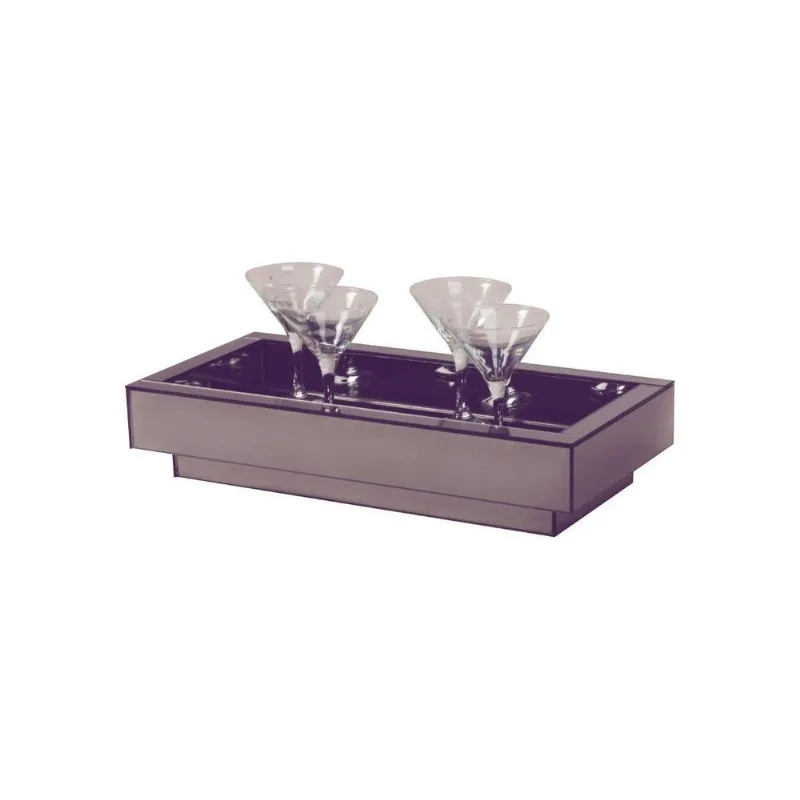 Bandeja Decoração Espelho Fumê Sala Mesa Luxo 40x25
