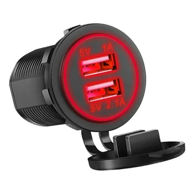3x Tomada Usb Turbo Encaixe Acendedor P/carro 2 Saídas 3.1av