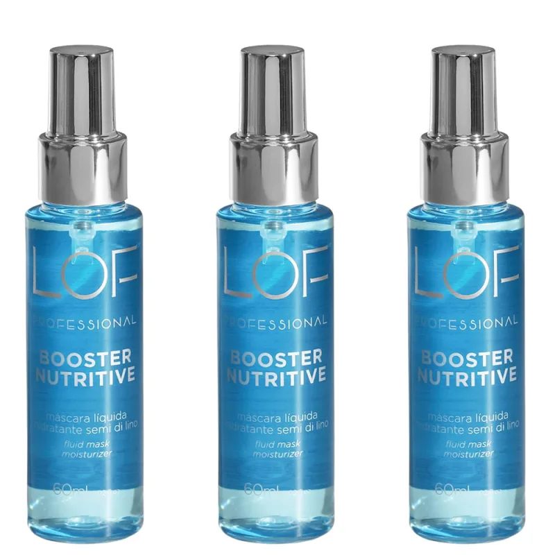 Kit lof 3 Máscara Líquida Booster Nutritive Azulada 60 ml - Não Disponível - Cabelos