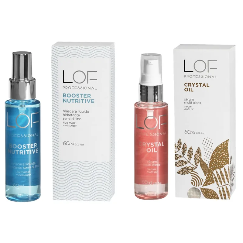 Lof Kit Máscara Booster Nutritive 60ml + Crystal Oil 60ml - Não Disponível - Cabelos