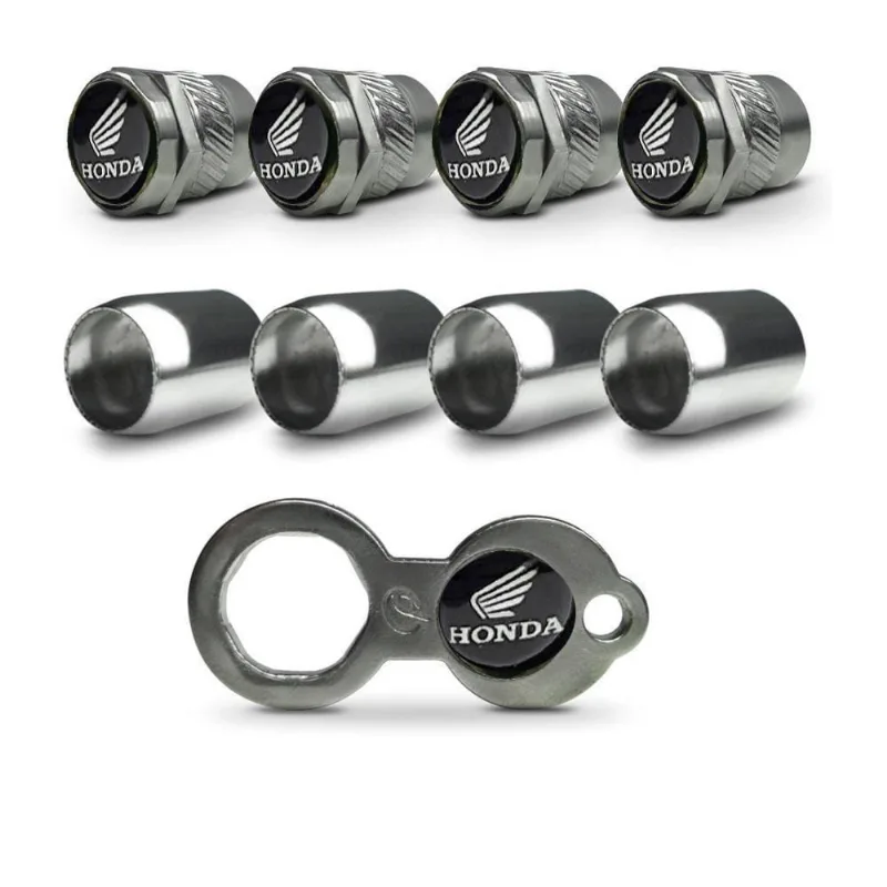 Bico Pneu Roda Válvula Antifurto Honda Prata Moto - Metal
