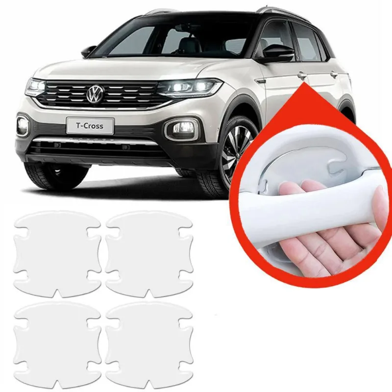 Protetor Maçaneta Silicone Incolor Vw T-Cross 2019 A 2023