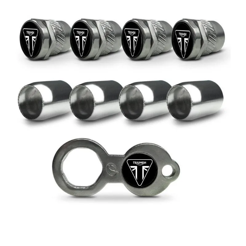 Tampa Bico Valvula Pneu Roda Inox Cromado Antifurto Triumph